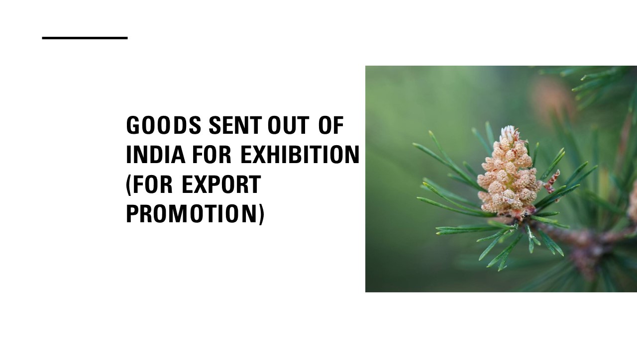 Goods Sent Out of India For Exhibition (For Export Promotion) 2024